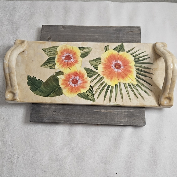 Vintage Royal Palm Ceramic AppetizerTray. - Picture 8 of 11